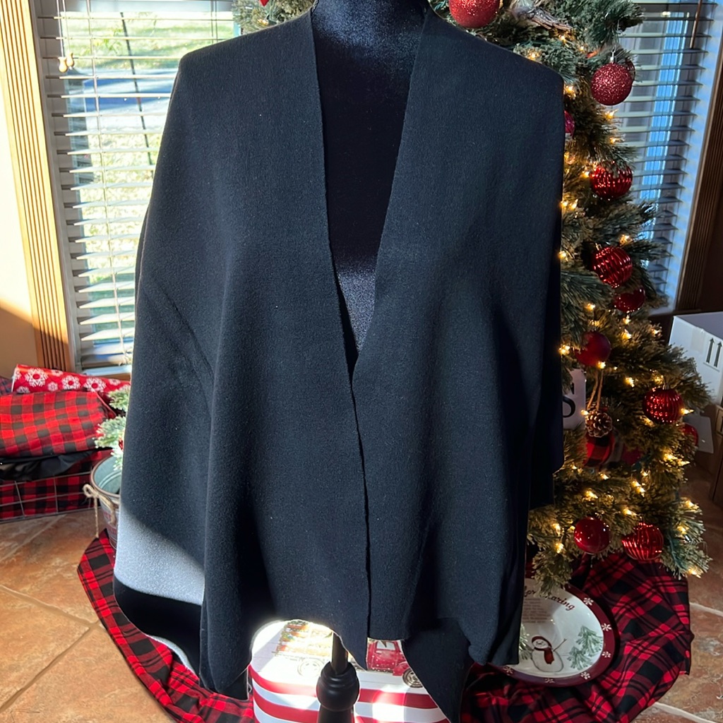 Solid Black Shawl/Wrap.